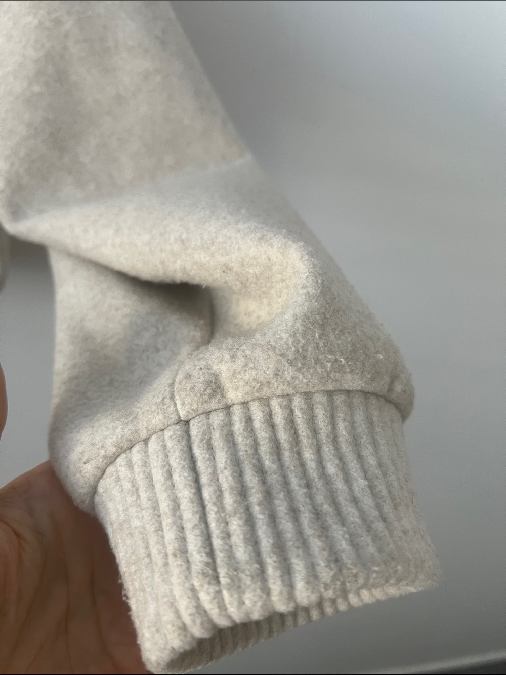 Zara Cream Wool-Blend Bomber Jacket - Picture 5 of 8